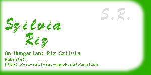 szilvia riz business card